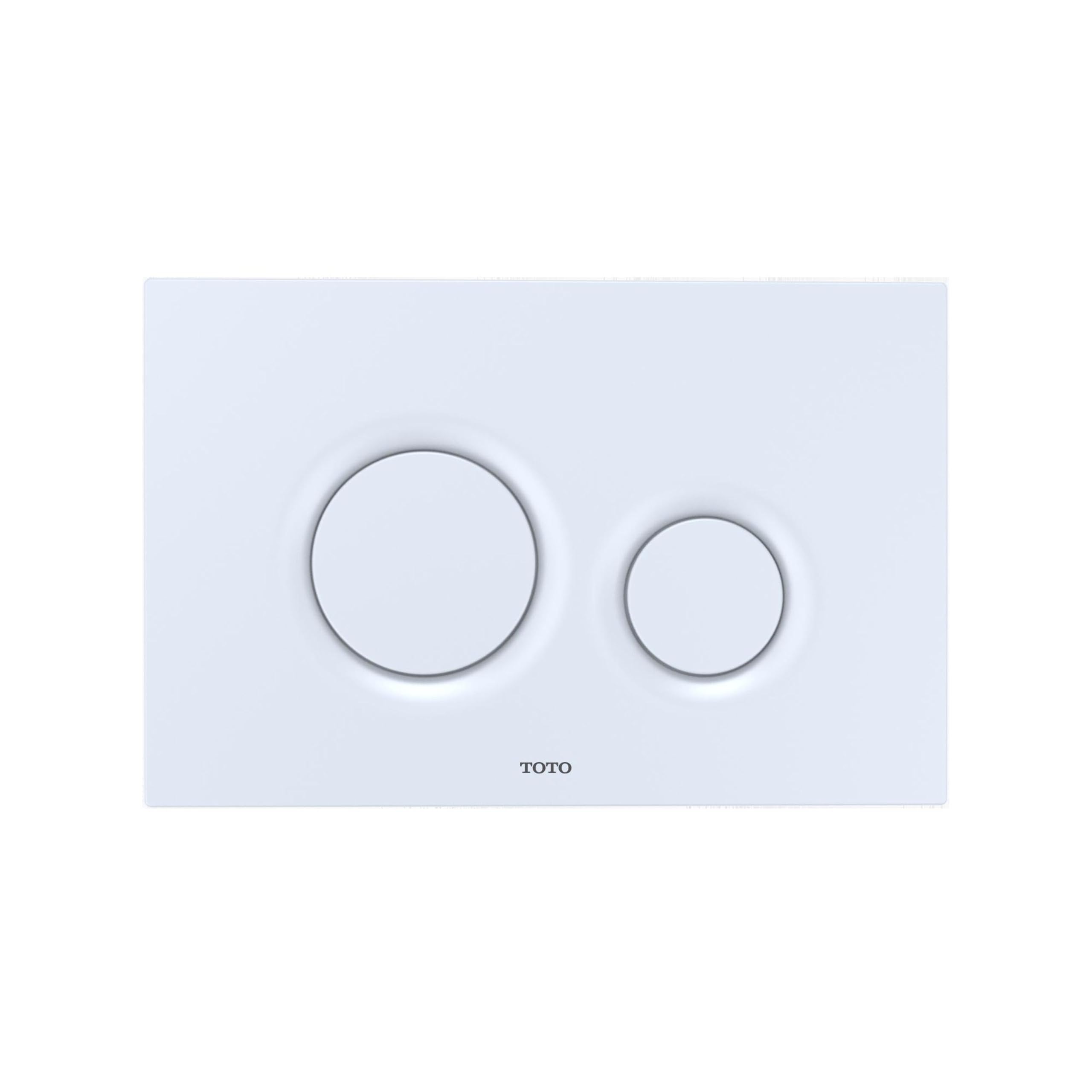 toto® dual flush round push button plate for select duofit in-wall tank unit, white matte - yt930#wh