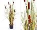 Produktbild Schilfrohr Kunstpflanze mit 7 Binsen 120cm - Kunstpflanze Kunstbaum künstliche Bäume Kunstbäume Gummibaum Kunstoffpflanzen Dekopflanzen Textilpflanzen Textilbäume Pflanzen aus Textil Kunststoffpflanzen Plastikpflanze Kunstpflanzenbaum Kunstblumen Deko Blumen  --> großes Kunstpflanzen Sortiment