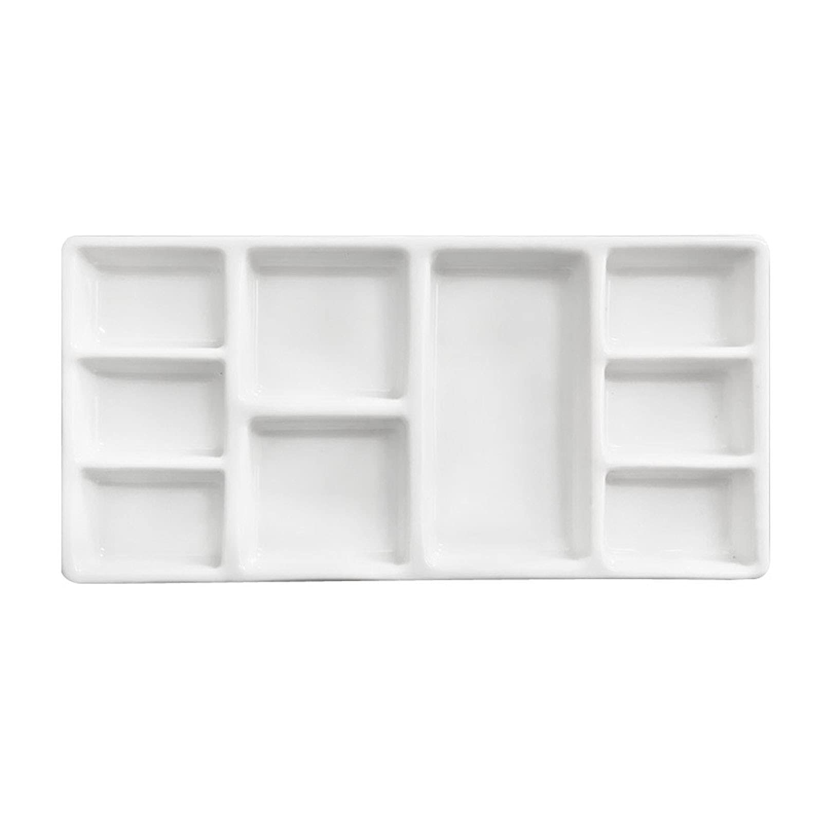 Palette aquarelle céramique 9 grilles lavable pour mélange peinture à l'huile