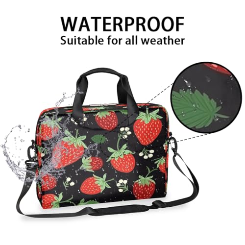Bolsa para portátil con diseño de fresas 15.6 pulg. miniatura 2