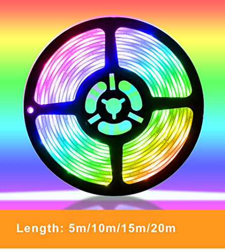 Tira de luces LED RGB 16.4 pies con control remoto miniatura 6