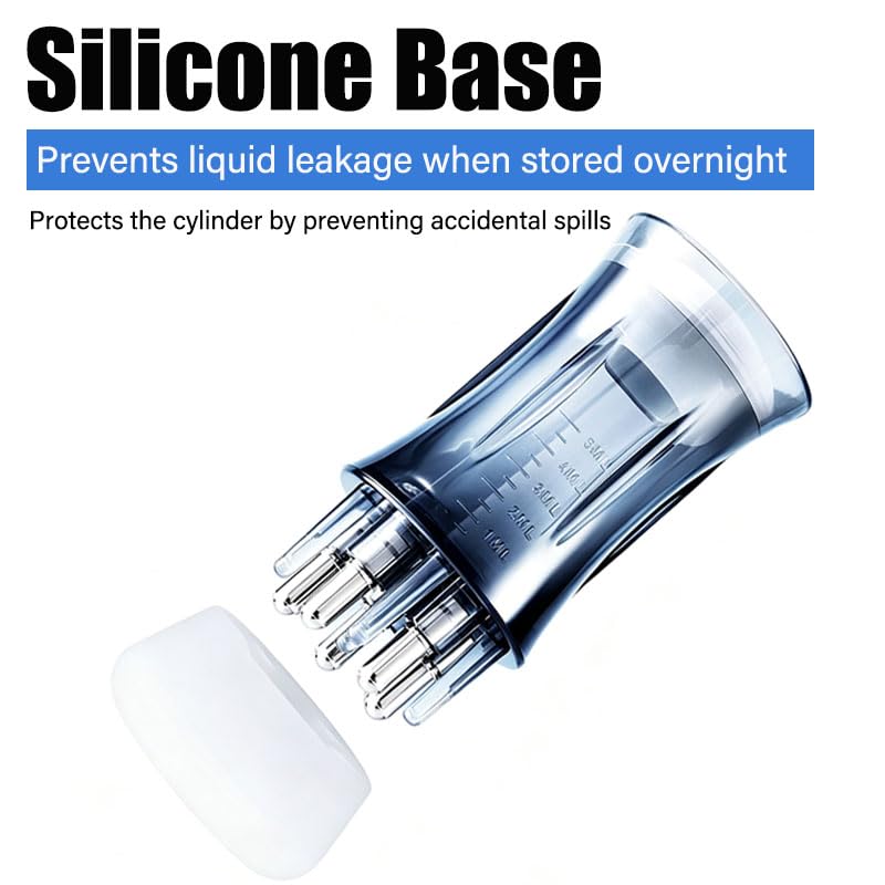 2Pcs Hair Oil Applicator Set-Stainless Steel Minoxidil Applicator Bottle