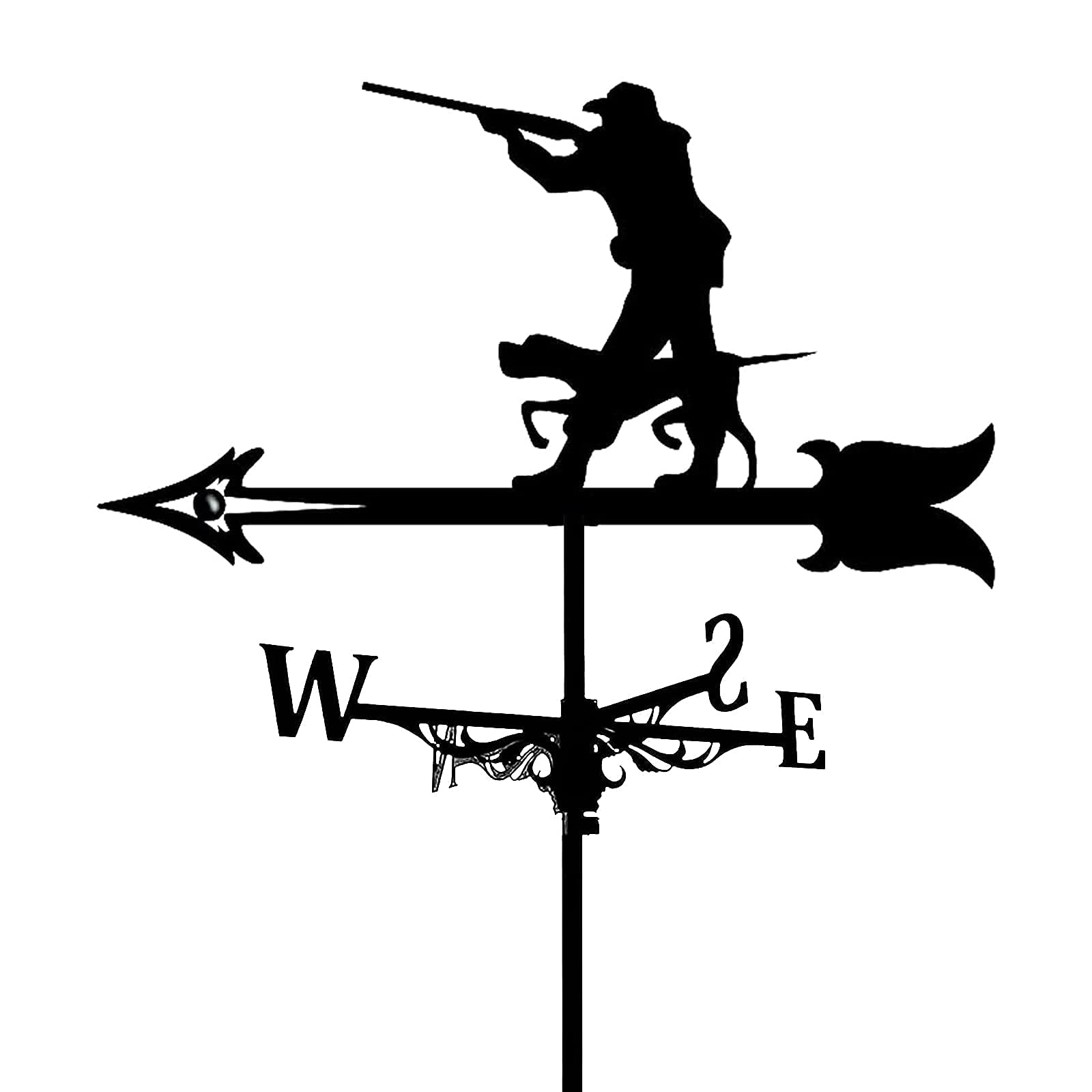 TAXXII Weather Vane Metal Weathervane Retro Farm Scene Garden Stake Wind Direction Indicator, Decoions Vane-Color 2