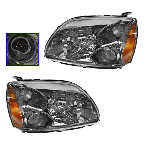 Image of TRQ Headlight Assembly Set MI2502153 MI2503153 Compatible with 2004-2012 Mitsubishi Galant