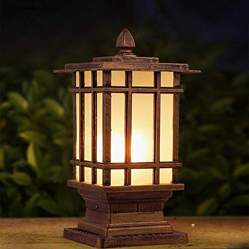 Lampadaire extérieur haut de gamme en alliage d'aluminium style rétro