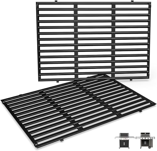 18.75 Grill Grates for Weber Genesis II 300 & Genesis II LX 300 Grills Grill Parts for Weber Genesis 2 E310 Genesis II E310 315 335 Porcelain-Enameled Cast Iron Replacement Grates for Weber 66095