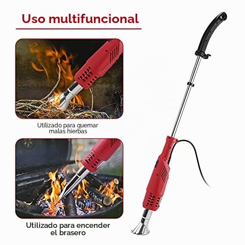 Quemador de malas hierbas eléctrico multifuncional para patios y entradas, sin productos químicos, también útil para romper hielo