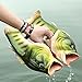 Creative Fish Slippers Man Handmade Fish Sandals Men Beach Bass flip Flops Slides (Male 8.5-9.5) Green