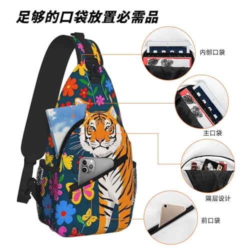 Mochila tipo sling para mujer y hombre, viaje y trekking miniatura 6