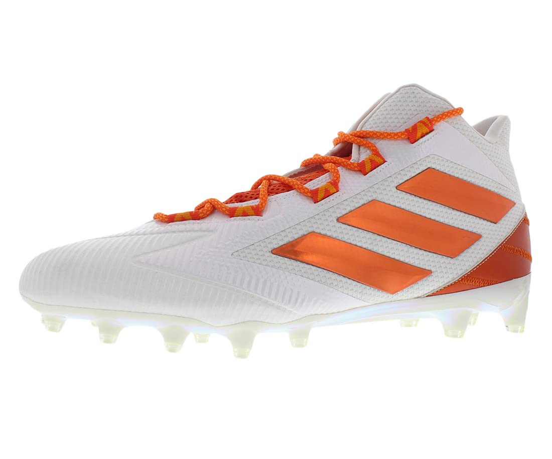 adidas Sm Freak Mid Mens Shoes Size 14, Color: White/Hyper Orange