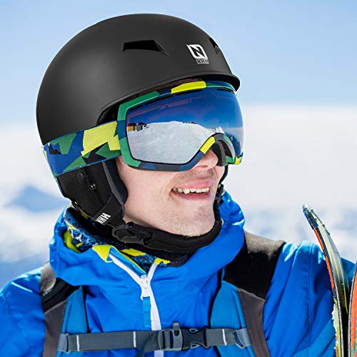 NHH Convertible Ski Snowboard Helmet - Skateboard Bike Multi-Sport Helmet, 2 Sets of Liners for Kids Youth and Adults Sports in Winter Spring Summer and Fall (M, Black) - Thumbnail 6