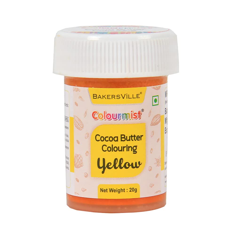 Colourmist Edible Cocoa Butter Colouring (Yellow), 20g | Cocoa Butter Color For Chocolate, Icing, Airbrush, Gumpaste | Yellow, 20g (B09PRC2RKG) Amazon Price History, Amazon Price Tracker
