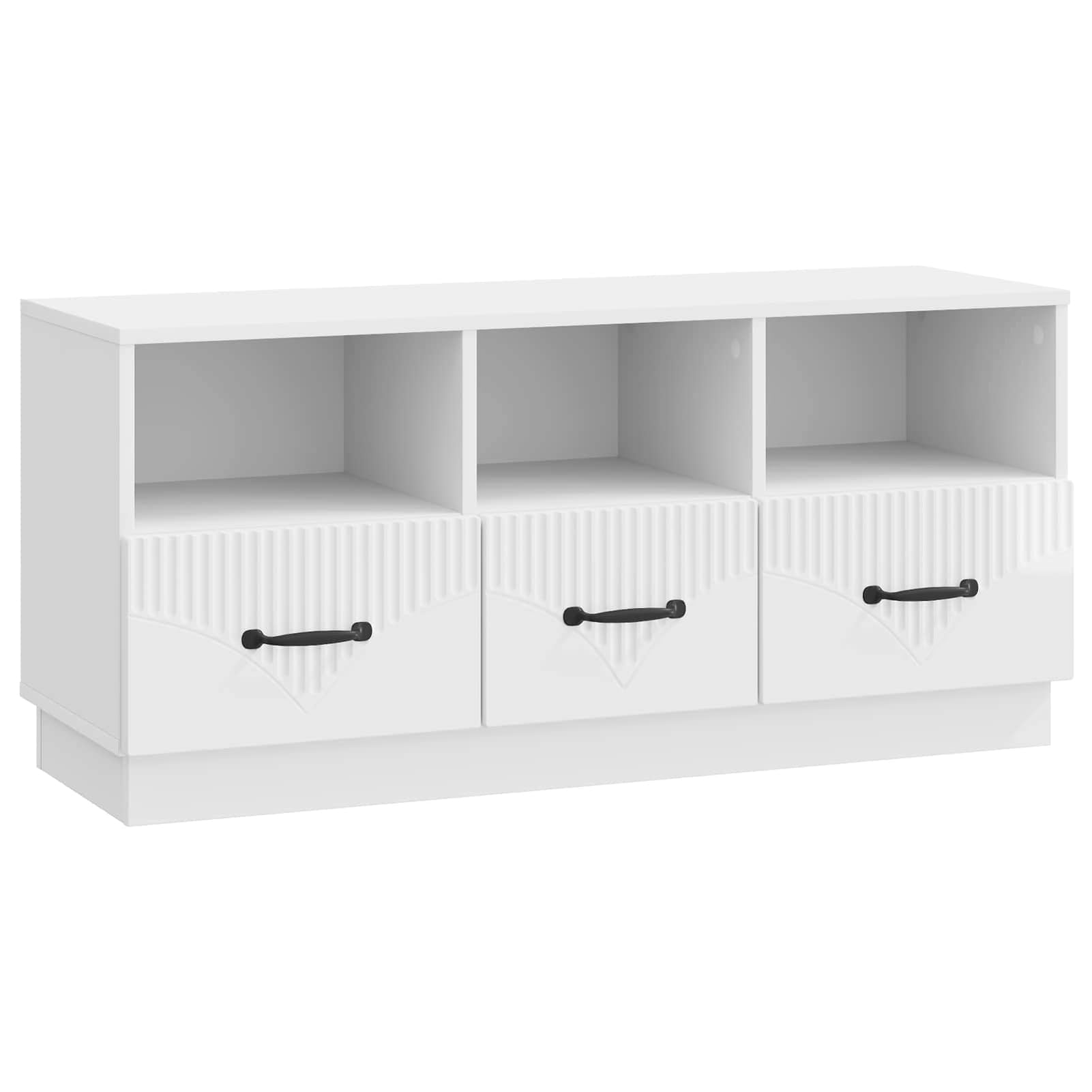 Meuble TV moderne avec rangements Gecheer meuble bas de salon pour écran plat et consoles