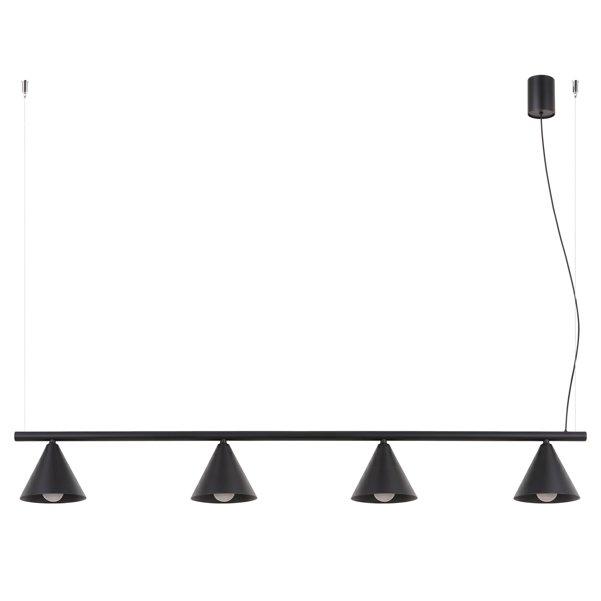SOLLUX lighting Lámpara de araña moderna E14 LED de 4 luces Nox Black