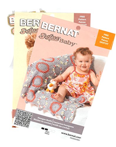 Hilo para bebé Bernat Softee lana DK franela azul para tejer con 3 patrones incluidos 3