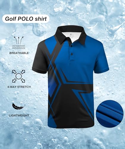 Image of ZITY Golf Polo Shirts for Men Short Sleeve UPF 50+ Athletic Tennis T-Shirt