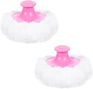 Ptwola 2 esponjas grandes y esponjosas para el cuerpo del bebé, aplicador de polvo perfumado, color rosa, suave, suelto, maquillaje, mujeres, recién nacidos, niños, adultos, niñas, viajes, baño, 2