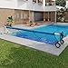 Heavy-Duty Aluminum Solar Cover Reel for Inground Pools - Upgraded Bearings for Smooth Operation, Rust-Resistant（21FT)
