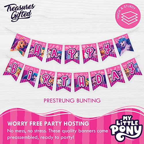Treasures Gifted Officially Licensed My Little Pony Birthday Banner - Happy Birthday Banner - Party Decorations for Walls by Treasures Gifted - Image 3