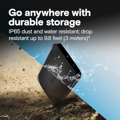Crucial X10 4TB Portable SSD, Up to 2,100MB/s, USB 3.2 USB-C, External Solid State Drive, Compatible with Windows, Mac & Android, Durable Storage for Games, Photos & Files, Black – CT4000X10SSD9C02 - image 4