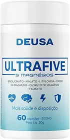 Magnésio 5 em 1 Alta Concentração | Liberação Prolongada | Suporte para Músculos, Energia e Relaxamento | Uso Diário