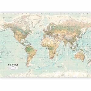 murando Weltkarte Vlies Fototapete 300x210cm k-A-0091-a-d