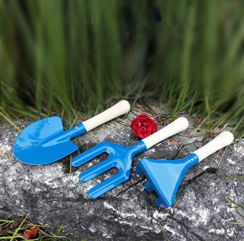YunNasi Juego de Herramientas de Jardín para Niños Conjunto de 6 (Azul)