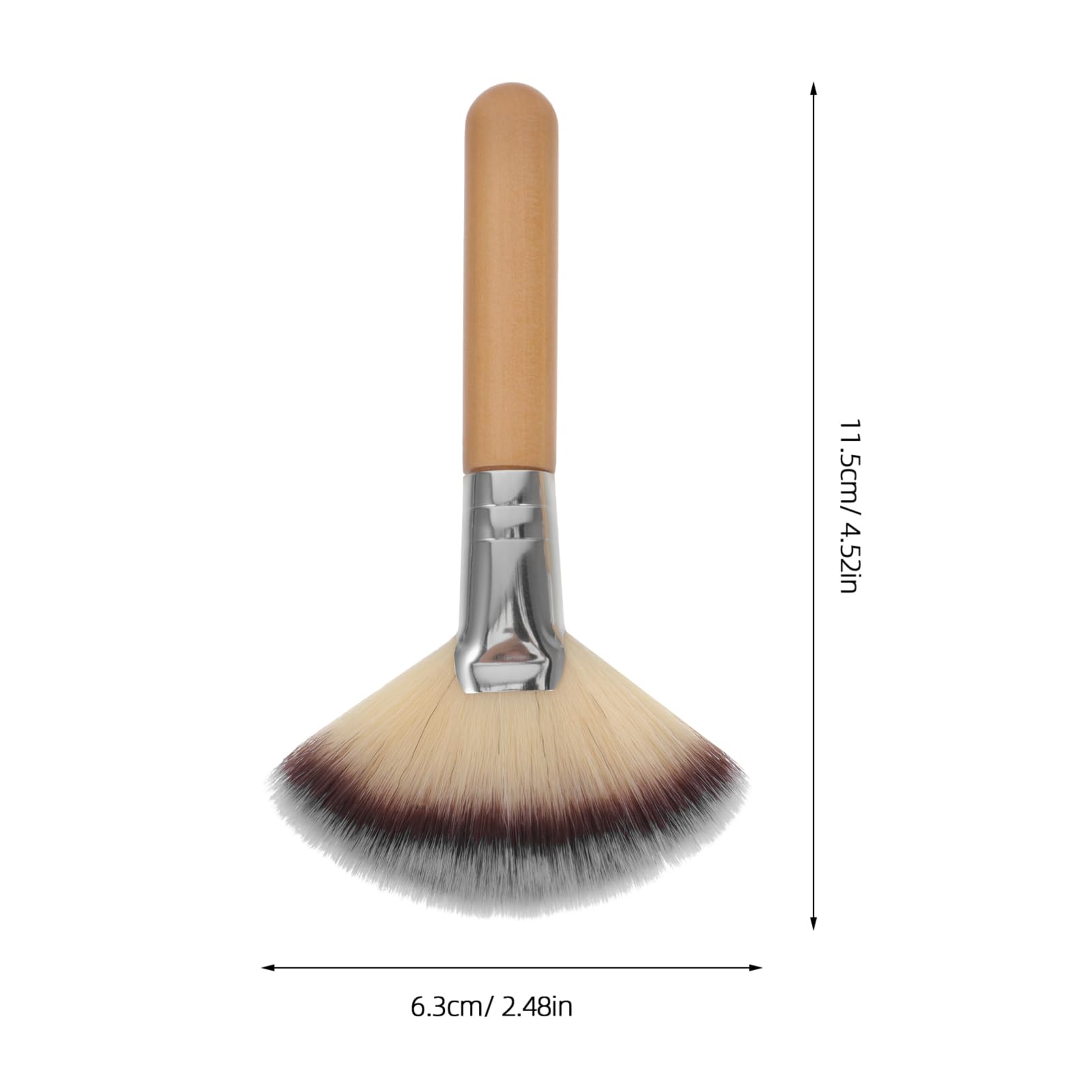 FRCOLOR Extra Fluffy Set Long Handle Makeup Brush for Powder Foundation for Professional Use