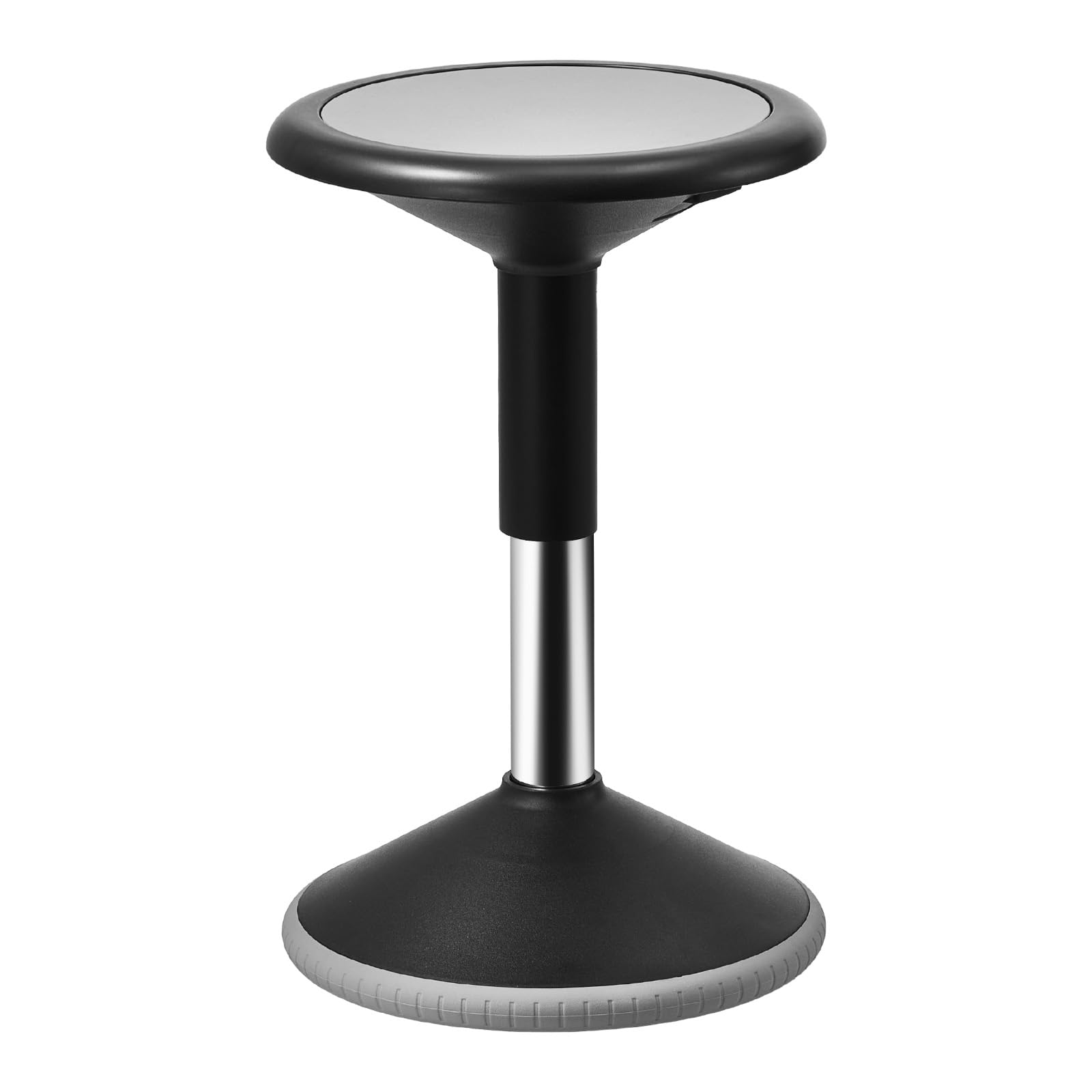 VEVOR Silla Oscilante Silla Activa de Altura Ajustable 40-55 cm, Taburete Oscilante con Asiento Flexible Hecho de PVC y ABS Ideal para Niños de 12 a 18 Años en Escuelas, Oficinas, Hogares, Negro