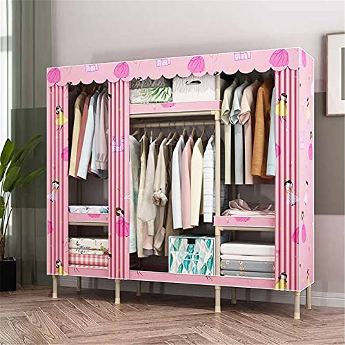 Armario abierto para ropa de dormitorio organizador de almacenamiento portátil de tela de 200 cm 3