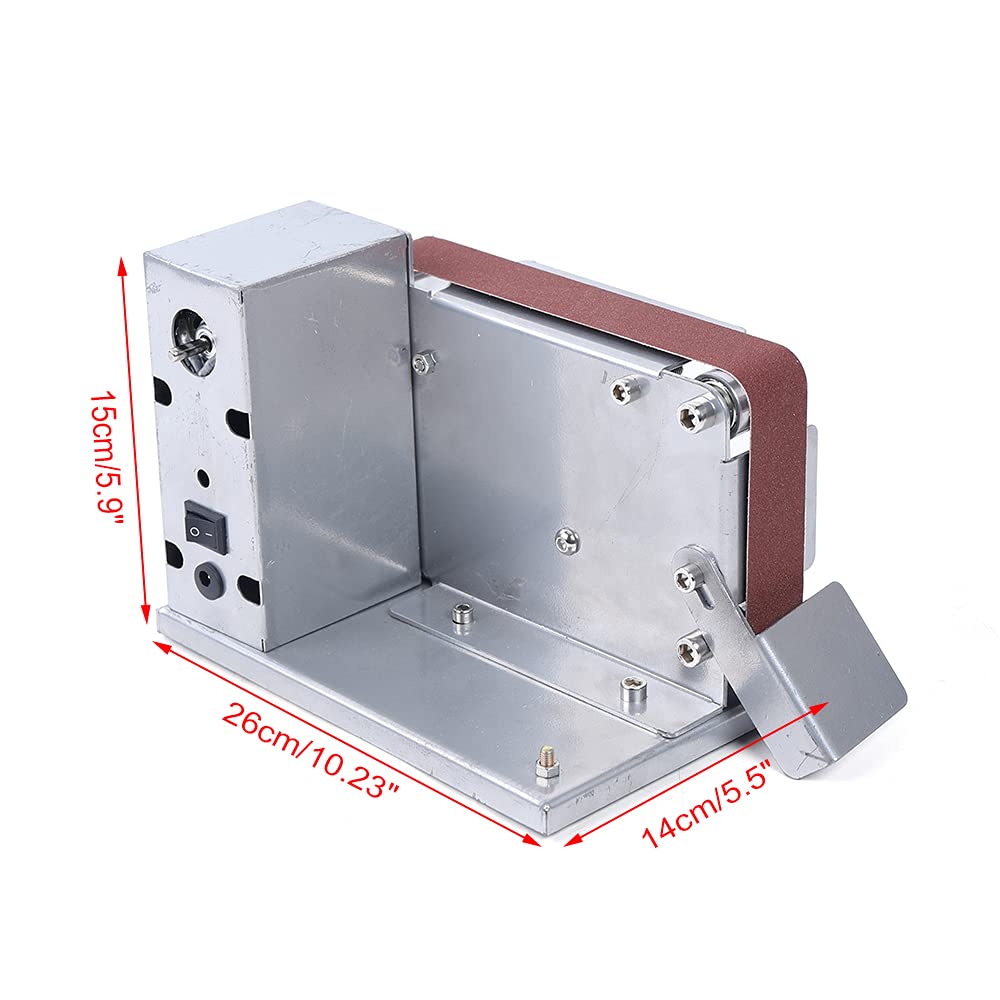 Levigatrice a nastro, levigatrice a nastro elettrico, mini levigatrice a nastro elettrico per levigatura grossolana, affilatura di tornitura in acciaio al tungsteno (110 – 240 V) motore 795