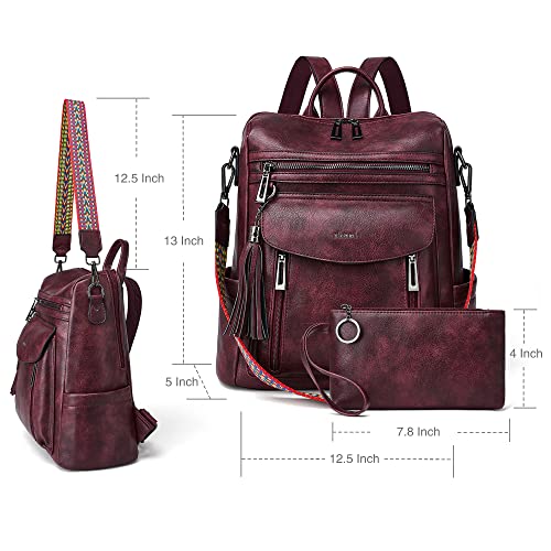 Image of Shrrie Backpack Purse for Women Fashion Leather Backpack Purse Designer Travel Backpack Shoulder Bag