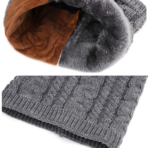 TINAYAUE Unisex Beheizter USB-Schal Warmer Winterschal verdickter Plüsch Halswärmer Weicher Strickschal Winddicht Nackenwärmer Gestricktes Halstuch für Radfahren, Wandern, Reisen, Bergsteigen