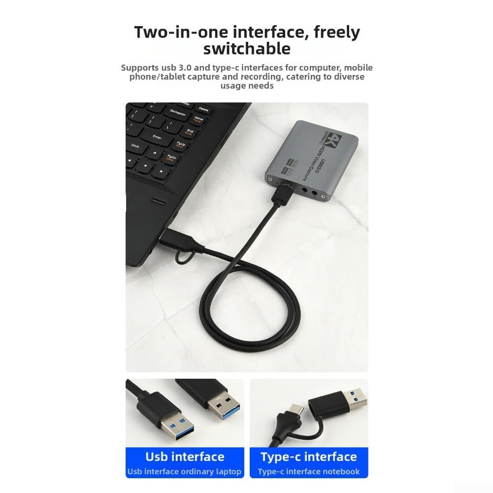 Tarjeta de captura de video, tarjeta de captura de video 4K 60Hz para Switch para transmisión PS5 como una tarjeta de captura de video Pro MS2131 para transmisión de juegos 4K 60Hz (4K)