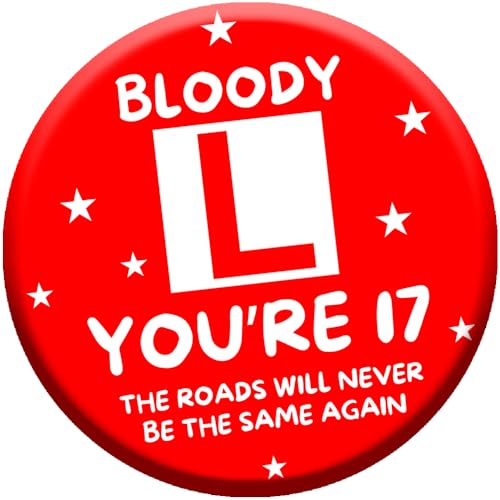 17th Birthday Gift 75mm Learner Driver Badge For Girls & Boys