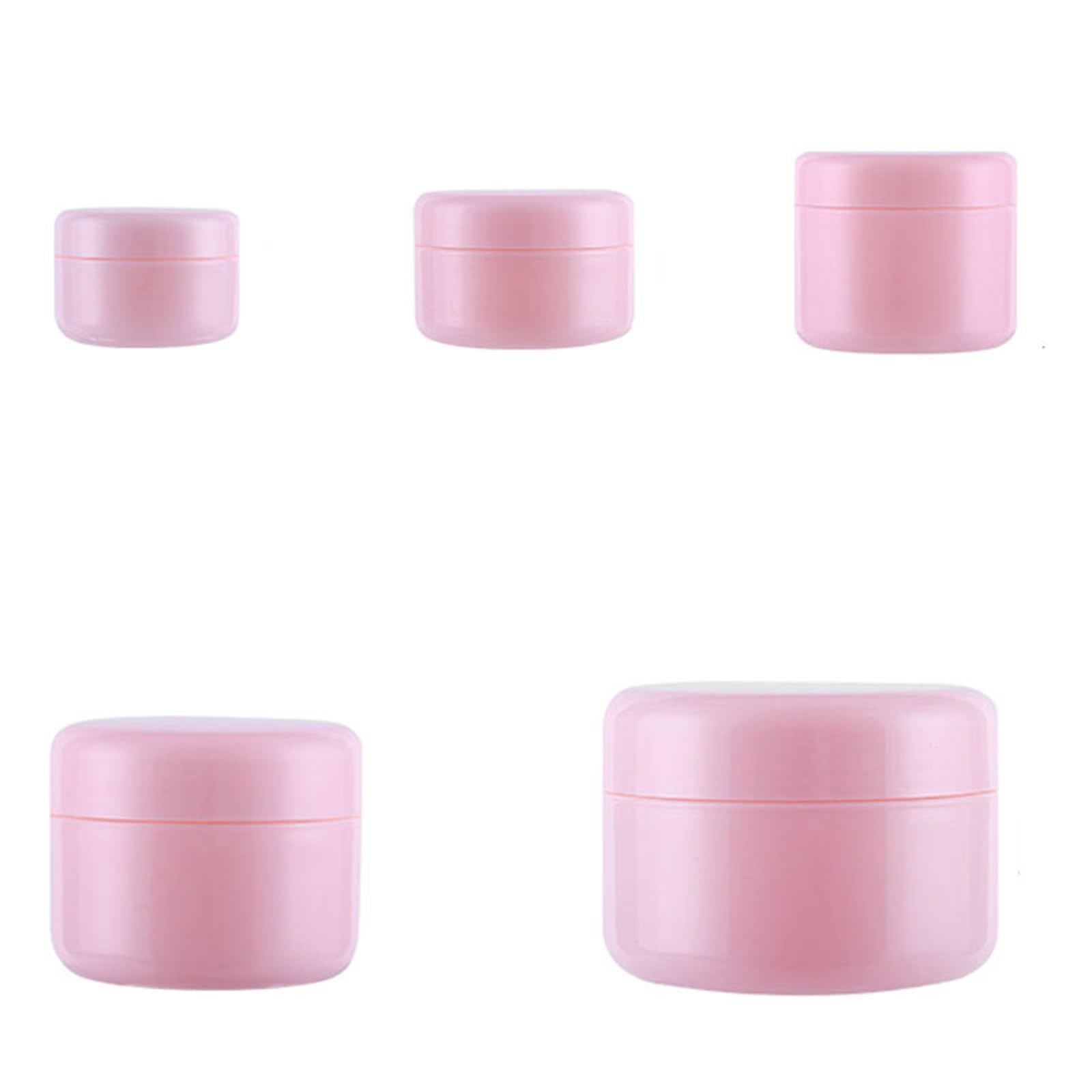 Botes Viaje Botellas rellenables de plástico Rosa, vacías, for Maquillaje, Viaje, Crema Facial, loción, cosméticos.(Pink Color,10g (ml) 32mmX 24mm)