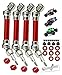 Rcarmumb CVD Drive Shaft Axles Upgrades for 1/10 Arrma Granite Senton 3s Blx&Mega550,Vortek 3s Blx,Big Rock v2,4Pcs Front Rear Harden Steel #45 Driveshaft Parts Hop Up, ARAC4041, (More Powerful),Red