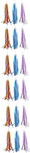 Miniatura 1 de Toddmomy 12 pcs Gifts Boys Bike Accessory and Tassel Girl Girls Tree Fabric Handlebar Accessories Ster Ribbons Purple Kid's Birthday Tassels