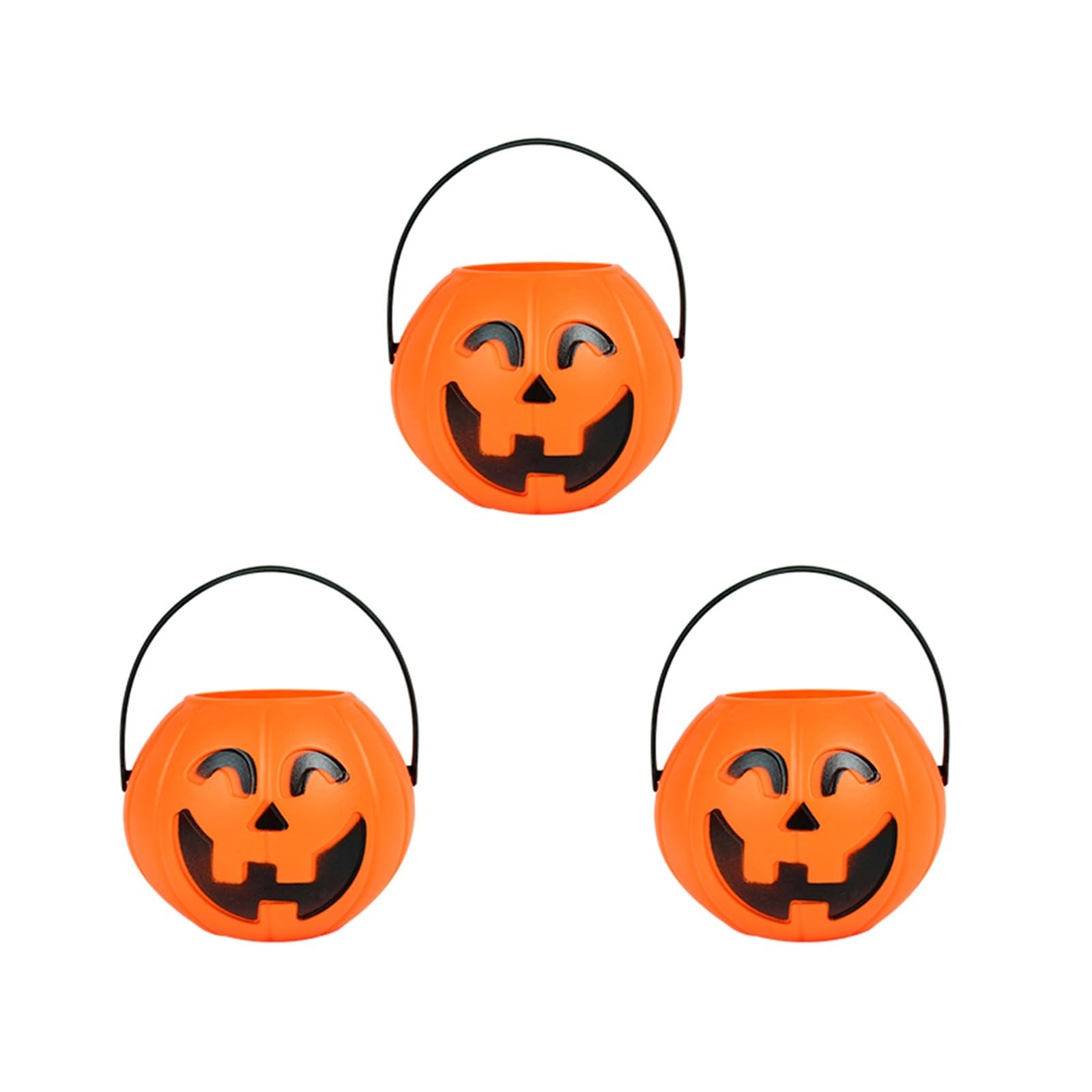 SZAJDSNMURB Halloween Pumpkin Bucket Portable Plastic Candy Pot