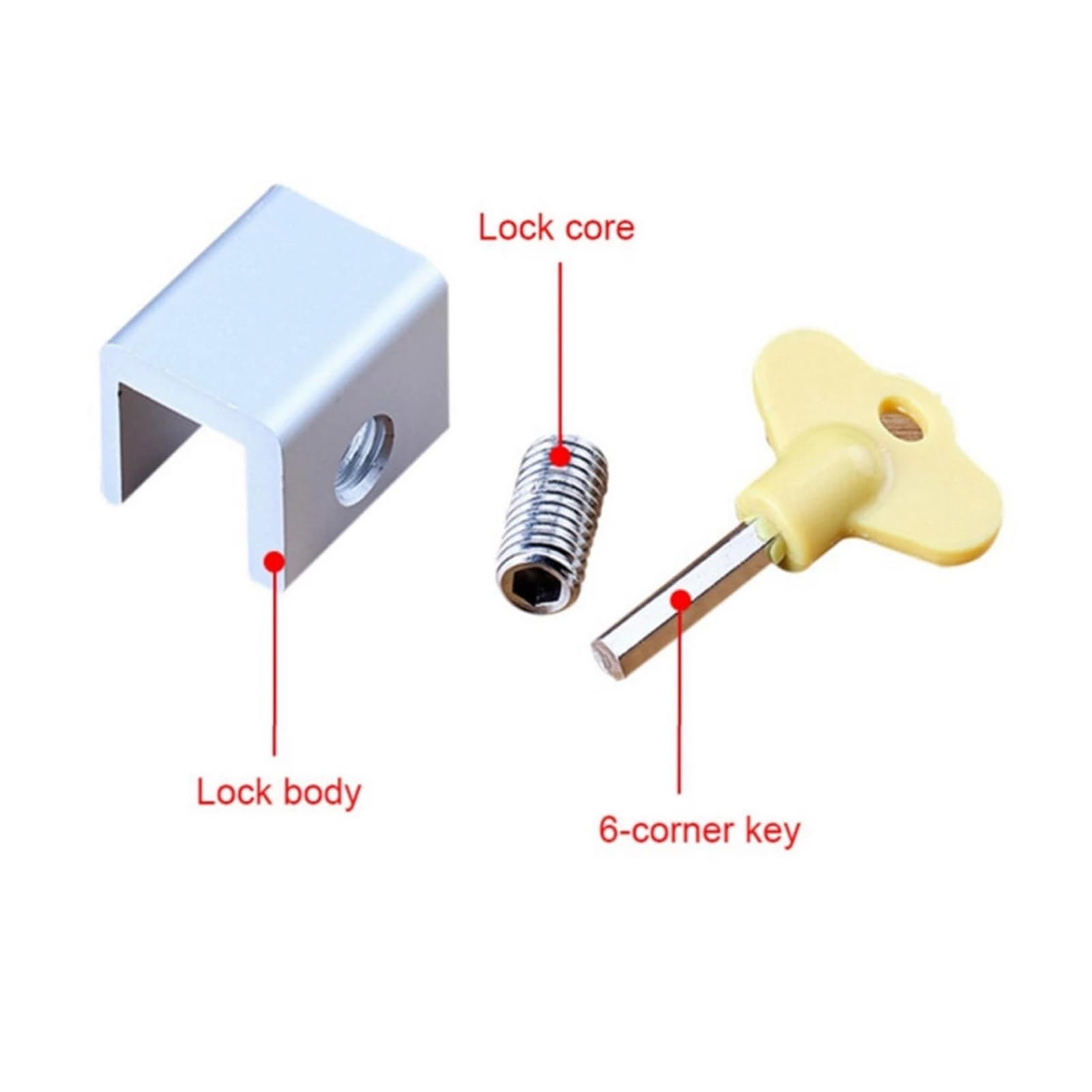 topes para cerraduras de Ventana, Restrictor de Cerradura de Llave de Seguridad for Ventana de Puerta corrediza de 7,8 a 16,5 mm(10.5mm)