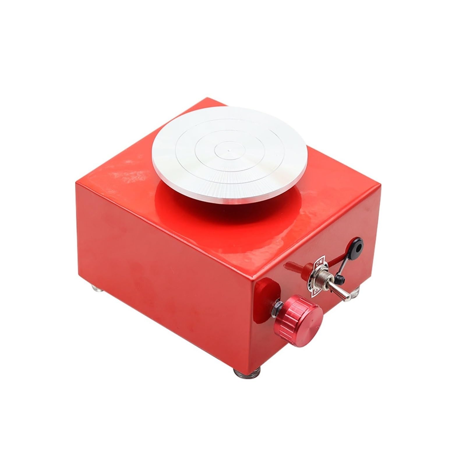 Maszyna do kół garncarskich, mini elektryczny gramofon rzemieślniczy z tacą do rzeźbienia w glinie, niezbędne narzędzia dla początkujących i hobbystów