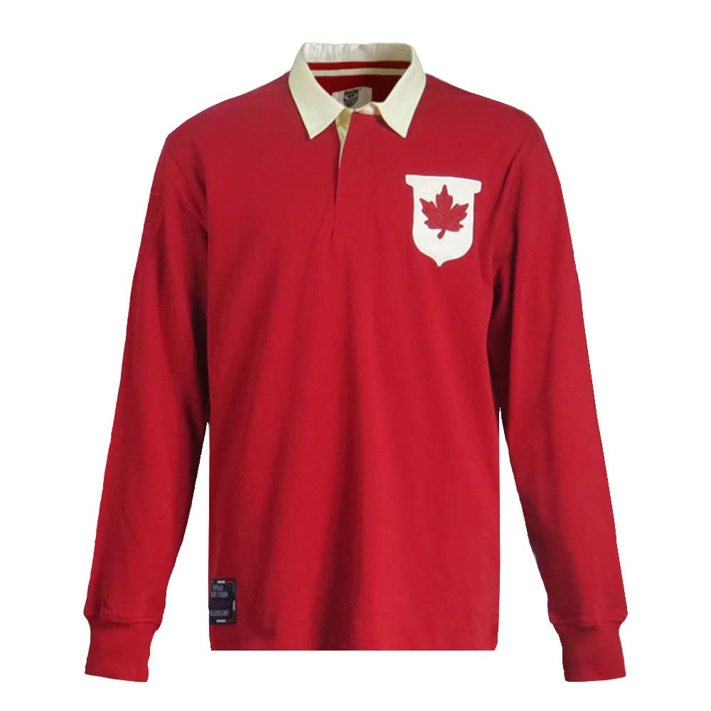 Ellis 1871 Rugby Men's Red Canada Rugby Union Shirt Vintage Heritage Style