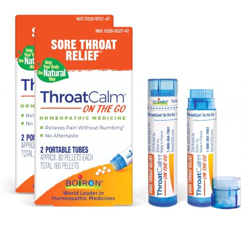 Boiron ThroatCalm On The Go Travel Essential for Relief of Sore Throat, or Scratchy, Red or Dry Throat, and Hoarseness - 80 Count (Pack of 4) - image 1