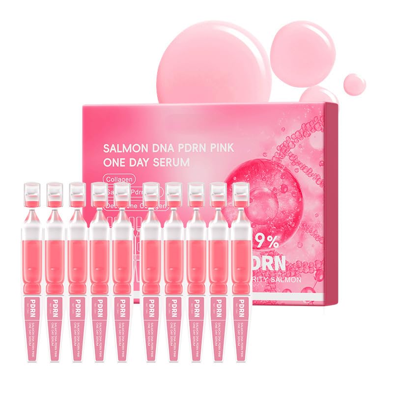 Sérum de un día PDRN de ADN de salmón, con colágeno, glutatión y ácido hialurónico; hidratación reparadora y reafirmante intensa; mejora la luminosidad de la piel,1pc