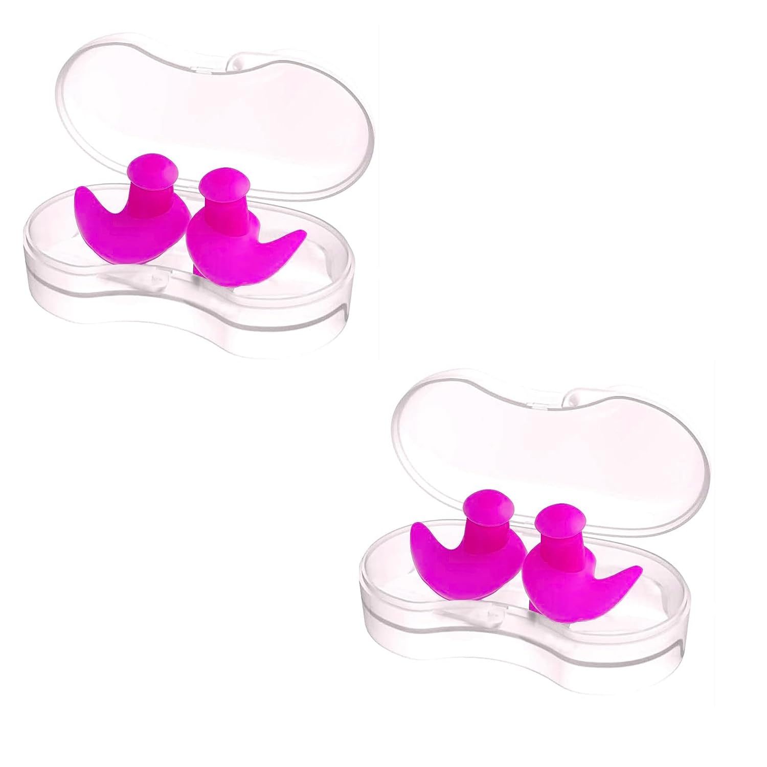 2 Pairs Swimming Earplugs, Waterproof Reusable Silicone Swimming Ear Plugs for Swimming Showering Bathing Surfing Snorkeling and Other Water Sports, Suitable for Kids and Adults (2 Pair Pink) (B0CSFYP7VQ) Amazon Price History, Amazon Price Tracker