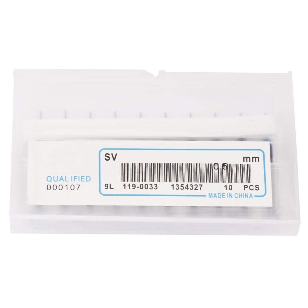 Zestaw frezów z węglika wolframu, 10 sztuk, 0,5 mm, do obróbki CNC, PCB, formy, tworzywa sztucznego, miedzi