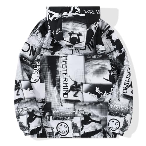Image of SUNDAY ROSE Boys Windbreaker Jacket Hooded Lightweight Windroof Water-resistant Outdoor Coats for Kids