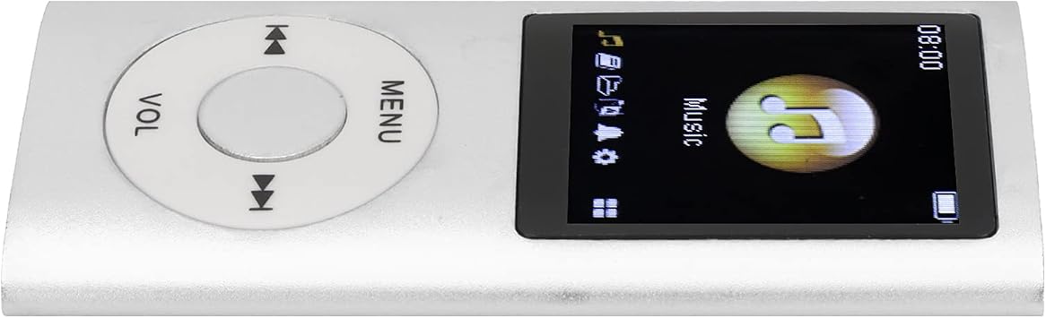 MP3 Player, Music Player, MP3 Player, Walkman MP3 Player, Multifunctional Lossless Sound Slim 1.8 Inch LCD Screen Portable MP3 Music Player Silver