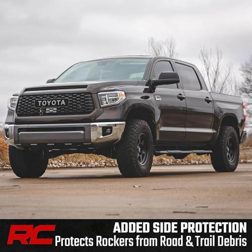 Estribos de aluminio Rough Country TR2 para Toyota Tundra CrewMax miniatura 5