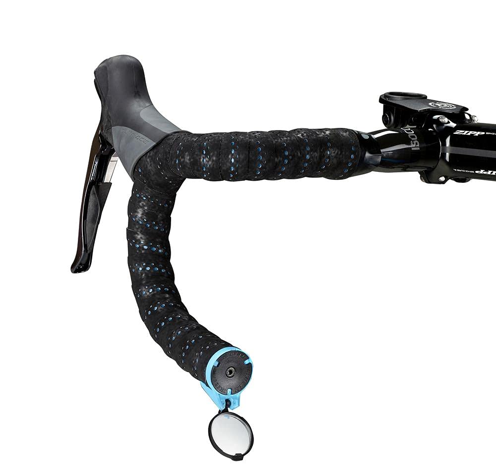 THE BEAM - SPECCHIETTO RETROVISORE PER BICICLETTE DA CORSA - Specchio da manubrio retrattile - Lente convessa con rotazione a 360 gradi